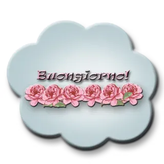✨ b5a34721 Buongiorno! Buongiorno, Bahasa Italia, Selamat pagi, Mawar, Salam telegram sticker