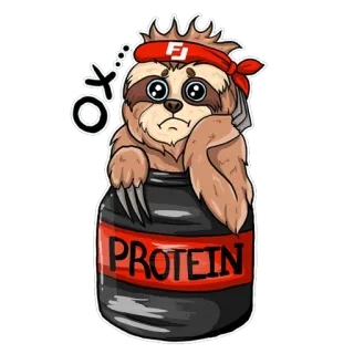 😒 3a7c5a9f OK
PROTEIN ленивец, фитнес, протеин, тренировка, зал, упражнение whatsapp sticker