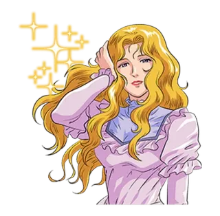 💁 2c082d9b 女人, 金发, 卡通, 贴纸, 闪光 telegram sticker