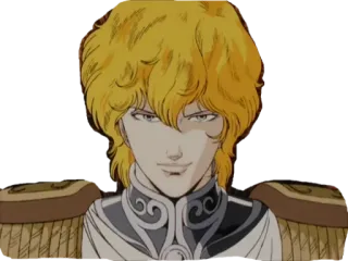 😏 94b57e6f 动漫, 角色, 卡通, 金发, 警官 telegram sticker