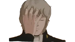 🤦‍♂ a24b3a7f 动漫, 捂脸, 尴尬, 失望, 手势 telegram sticker