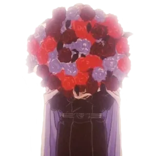 🌟 d214366b 花, 花束, 玫瑰, 礼物, 庆祝 telegram sticker