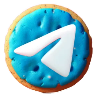 💎 89e4a0d7 Telegram, Logo, Cookie, 社交媒体, 消息应用, 数字, 通讯 telegram sticker