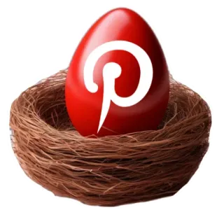 👍 d684889b pinterest, 标志, 鸡蛋, 鸟巢, 社交媒体, 品牌 telegram sticker