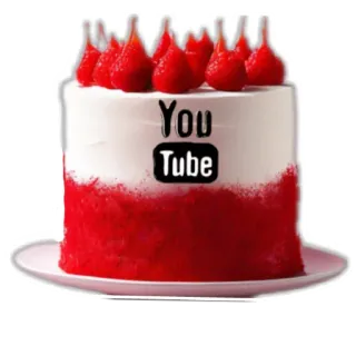 🍲 dcc1cf04 You Tube 蛋糕, YouTube, 食物, 甜点, 庆祝, 甜的 telegram sticker