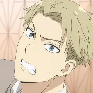 🙂 12efd4c6 Loid Forger Spy x Family Loid Forger, Spy x Family, anime, serius, khawatir, ekspresi, kartun telegram sticker