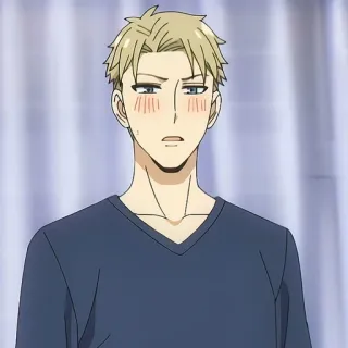 🙂 294f5773 Loid Forger Spy × Family Anime, Spy x Family, Loid Forger, Memerah, Kartun, Pria telegram sticker