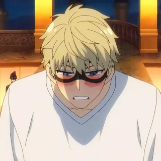 🙂 3325e878 Loid Forger Spy × Family anime, mata-mata, keluarga, pirang, maskot telegram sticker