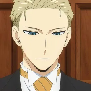 🙂 482d4f31 Loid Forger Spy x Family Anime, Mata-mata, Agen, Rambut pirang, Serius, Karakter, Kartun telegram sticker