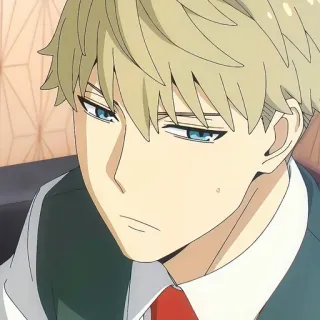 🙂 4acb0d3b Loid Forger Spy × Family Anime, Pria, Rambut pirang, Mata biru, Mata-mata, Serius telegram sticker