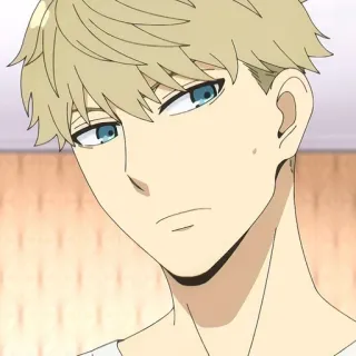 🙂 544307c2 Loid Forger Spy x Family Anime, Mata-mata, Rambut Pirang, Serius, Kartun, Ilustrasi telegram sticker