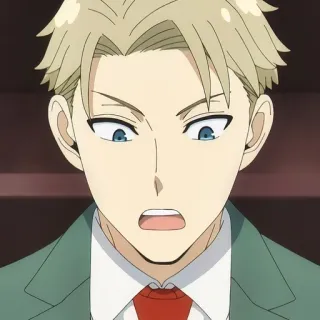 🙂 738a3019 Loid Forger Spy x Family Anime, Pria, Mata-mata, Serius, Pirang telegram sticker