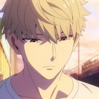 🙂 7e52f308 Loid Forger Spy x Family anime, karakter, pirang, laki-laki, mata-mata, serius telegram sticker