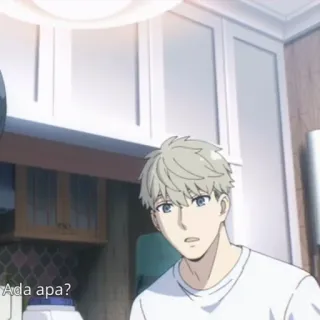 🪁 af5a499b Ada apa? Anime, Uomo, Interno, Domanda telegram sticker