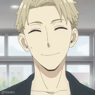 😨 31f18e84 @Hawks アニメ, SPY×FAMILY, キャラクター, 笑顔, フォージャー telegram sticker