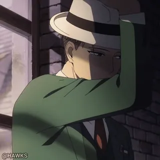 🎩 683a4663 @HAWKS アニメ, 男, 帽子, スパイ, 漫画 telegram sticker