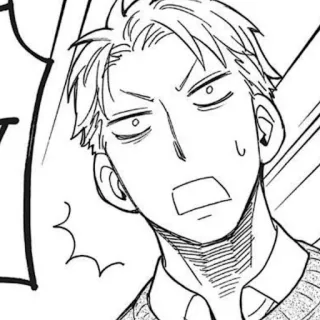 💼 2d7a143e Loid Forger Spy x Family 劳埃德·福杰, 间谍过家家, 动漫, 漫画, 震惊, 表情 telegram sticker