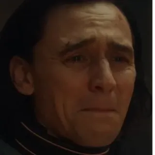 😭 a006a450 Loki โลกิ, มาร์เวล, เศร้า, ร้องไห้, ทอม ฮิดเดิลสตัน, สีหน้า telegram sticker