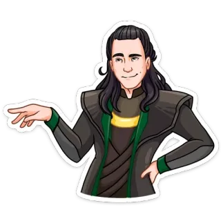 😊 215fd377 Loki Loki, Marvel, Personage, Superhero, Cartoon, Schurk telegram sticker