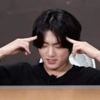 🤔 7bf2b3de pensando, meme, expressão, confuso, kpop, bts telegram sticker