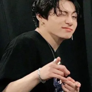 😎 8ca5a09c Jungkook kpop, bts, idol, cantor, música, piscadela telegram sticker