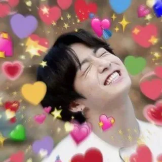 💗 ac01c559 Jungkook kpop, jungkook, bts, coração, amor, brilho telegram sticker