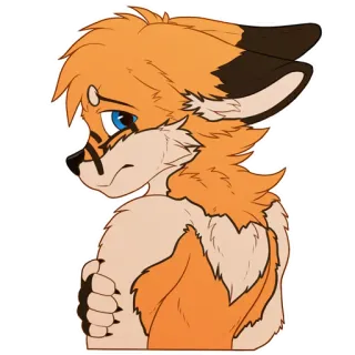 😟 cafa3e9c 퍼리, 의인화, 여우, 만화, 귀여운 telegram sticker