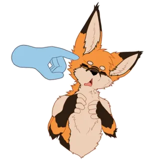 🦊 d22024be 퍼리, 의인화, 여우, 꽉 껴안다, 귀여운 telegram sticker