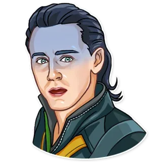 😨 44dd87a0 Loki 洛基, 漫威, 角色, 贴纸, 肖像 telegram sticker