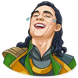 😀 cb5b3e65 Loki 洛基, 漫威, 笑, 卡通, 贴纸, 表情包 telegram sticker
