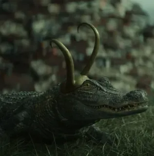 🐊 560427b3 Loki Jacaré Loki, Loki, Crocodilo, Marvel, Personagem, Série de TV whatsapp sticker