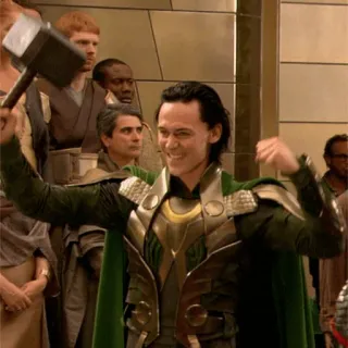 💪 71ba884e Loki Thor Loki, Thor, Martelo, Marvel, Super-herói, Personagem, Filme, Tom Hiddleston whatsapp sticker
