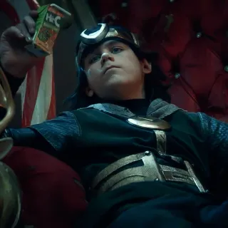 🧐 c9db781c Loki Hi-C Loki, Marvel, Disney, personagem, Hi-C, bebida whatsapp sticker