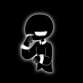 😢 d019247c hình que, trắng đen, phim hoạt hình, hình bóng telegram sticker