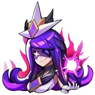 😈 13197ca1 anime, girl, magic, purple hair, star guardian, cartoon telegram sticker