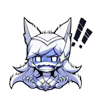 😱 adde613a anime, cartoon, angry, frustrated, cute, sticker, anime girl telegram sticker