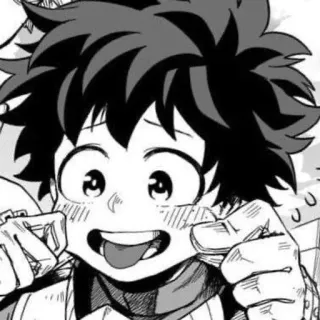 🌟 2873554e Izuku Midoriya My Hero Academia anime, manga, cute, character, Izuku Midoriya, My Hero Academia whatsapp sticker