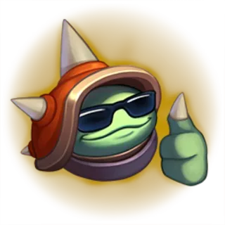 👌 194265ac Teemo League of Legends Video game, Sticker, Teemo, League of Legends, Personagem, Óculos de sol, Polegar para cima telegram sticker