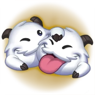 👍 25aae05b poro, league of legends, jogo, fofo, animal telegram sticker