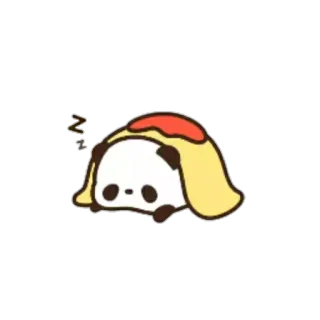 ♥️ 1f3ff2dd Z z Panda, Fofo, Kawaii, Sonolento, Dormindo, Desenho animado whatsapp sticker