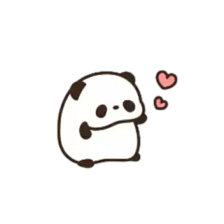 ♥️ 5d317414 Panda, Fofo, Corações, Kawaii, Animal, Adesivo, Desenho animado whatsapp sticker