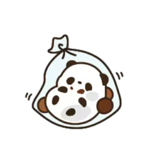 ♥️ b116da98 Panda, Fofo, Animal, Urso, Kawaii, Adesivo whatsapp sticker