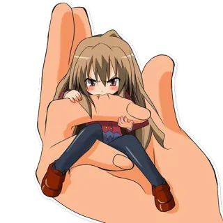 😠 b232ee31 Anime, Personage, Cartoon, Leuk, Hand, Klein, Mini whatsapp sticker