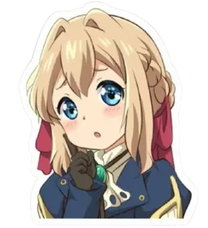 🤔 08216404 Violet Evergarden Anime, Chica, Violeta, Evergarden, Linda, Triste whatsapp sticker
