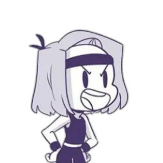 😏 5b5f7fe8 卡通, 生气, 运动, 角色 telegram sticker