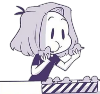 😋 be87d272 卡通, 吃, 食物, 角色, 绘画, 插图, 零食 telegram sticker