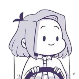 🙂 dfcc9d56 卡通, 驾驶, 方向盘, 可爱, 插图 telegram sticker