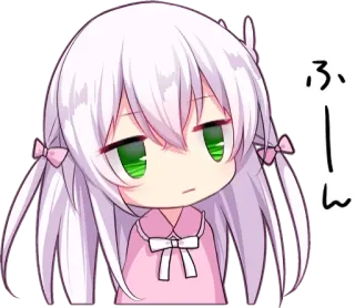 🙄 355051c7 ふーん Аниме, Манга, Девочка, Милый, Чиби telegram sticker