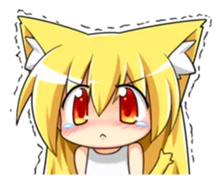 😡 d4250362 anime, manga, cat, girl, crying, cute, kawaii whatsapp sticker