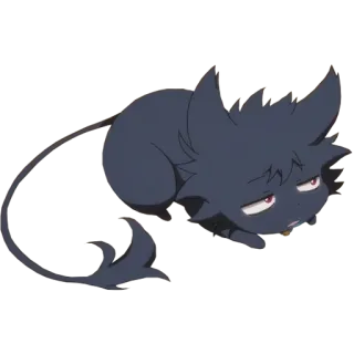 😴 b2c2a0f4 Аниме, Кот, Мультфильм, Животное, Персонаж telegram sticker